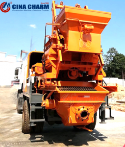 Concrete Pumps Mini Diesel Truck mounted concrete pump with mixer