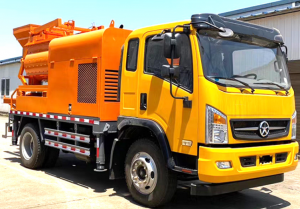 Best Selling Truck Mounted Concrete Pump with Mixer Mobile Concrete Line Pump Diesel Engine